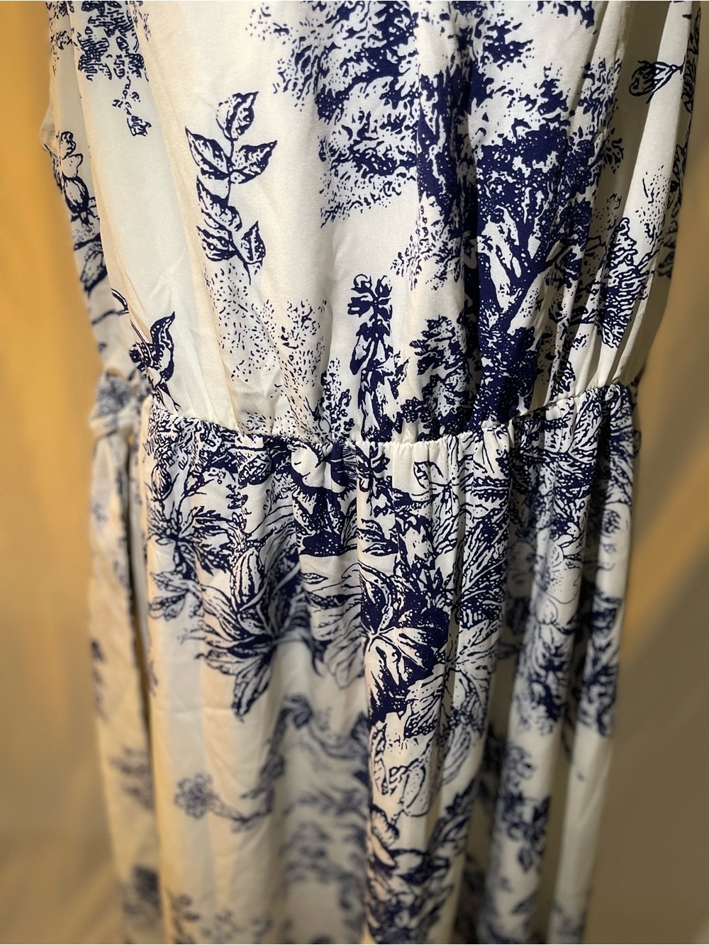 BloomChic White & Navy Floral Maxi Dress - Picture 3 of 12